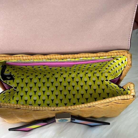 NWT💃Kate Spade Tee Time Wicker 3D Windmill Top-handle Bag - Picture 6 of 16